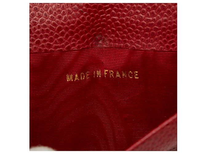 Couverture de carnet Chanel Coco Mark en cuir caviar rouge - vue 11