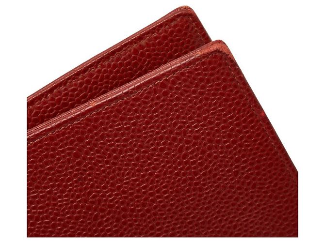 Couverture de carnet Chanel Coco Mark en cuir caviar rouge - vue 7
