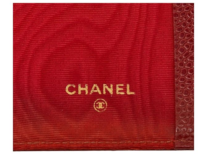 Couverture de carnet Chanel Coco Mark en cuir caviar rouge - vue 9