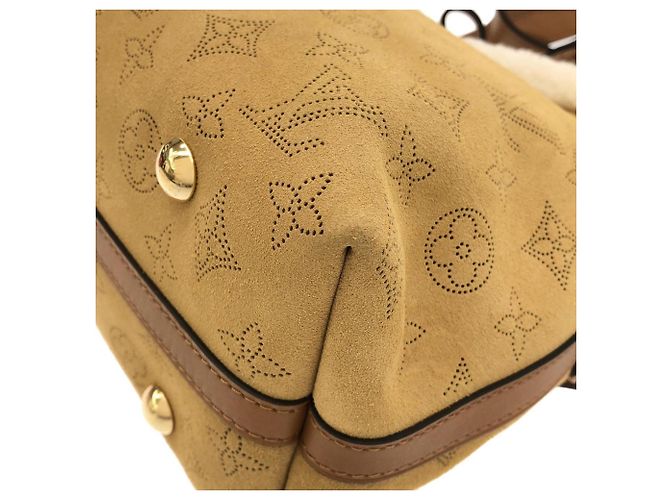 Borsa Louis Vuitton Mahina Carryall NM PM Beige - vista 2