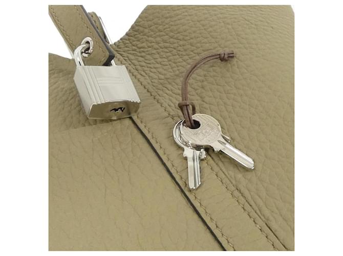 Borsa Picotin Lock PM di Hermès Beige - vista 3