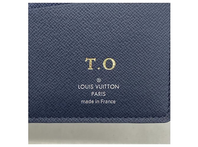 Portafoglio Lungo Brazza in Taiga Louis Vuitton Blu navy - vista 4