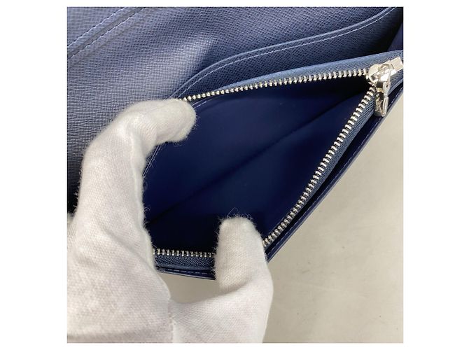 Portafoglio Lungo Brazza in Taiga Louis Vuitton Blu navy - vista 8