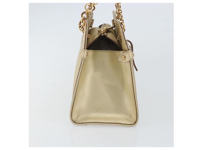 Salvatore Ferragamo Gancini in pelle D'oro - vista 3