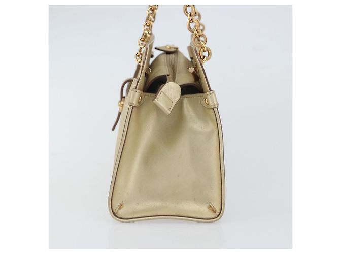 Salvatore Ferragamo Gancini in pelle D'oro - vista 4