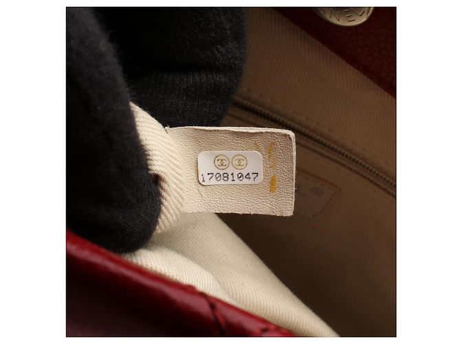 Chanel Matelassé Coco Mark Tote Bag aus rotem Leder - Ansicht 5