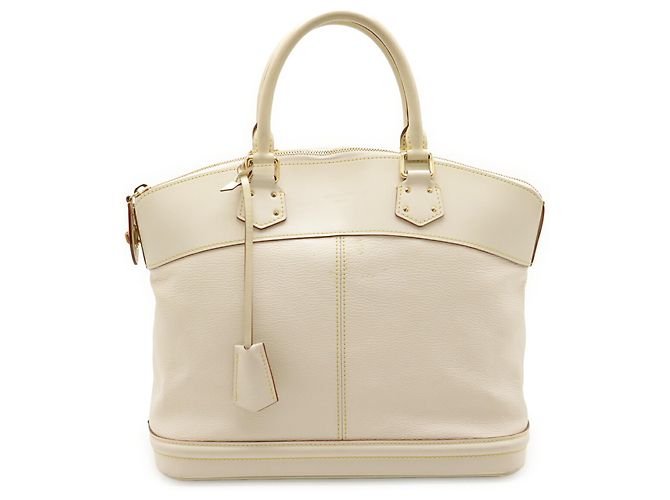 Borsa Louis Vuitton Suhali Lockit MM Bianco - vista 2