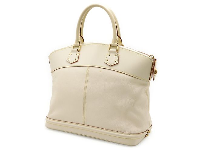 Borsa Louis Vuitton Suhali Lockit MM Bianco - vista 3