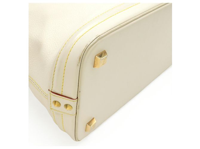 Borsa Louis Vuitton Suhali Lockit MM Bianco - vista 4