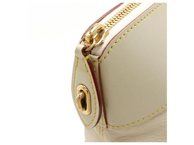 Borsa Louis Vuitton Suhali Lockit MM Bianco - vista 6