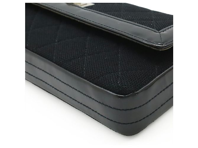 CHANEL 2.55 Borsa a Spalla Matelassé con Catena Nero - vista 4