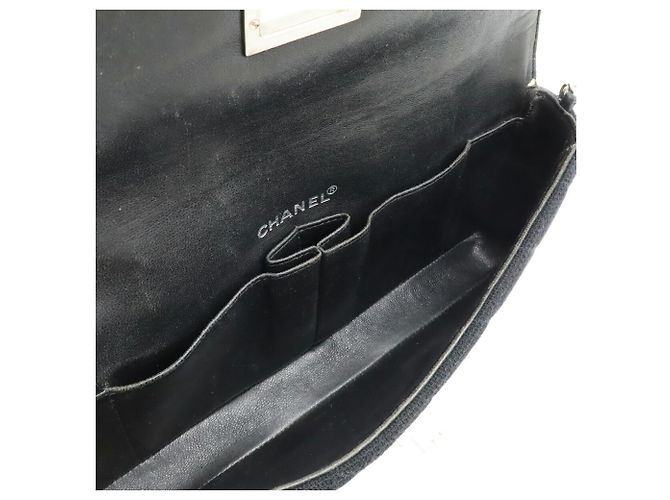 CHANEL 2.55 Borsa a Spalla Matelassé con Catena Nero - vista 8