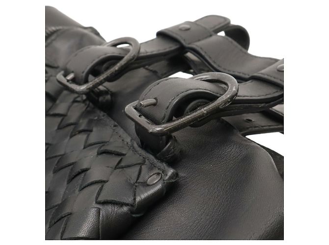 Marsupio in pelle nera Bottega Veneta Nero - vista 6