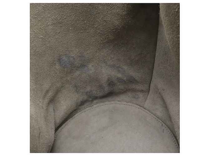 Céline Borsa Bucket Piccola Celine Big Bag in Pelle Grigia Marrone - vista 9