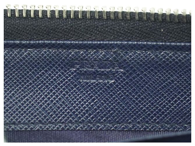 Prada Saffiano Wallet Leather Navy blue - view 5
