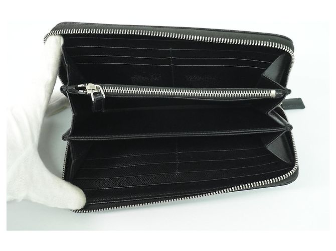 Prada Saffiano Wallet Leather Black - view 4