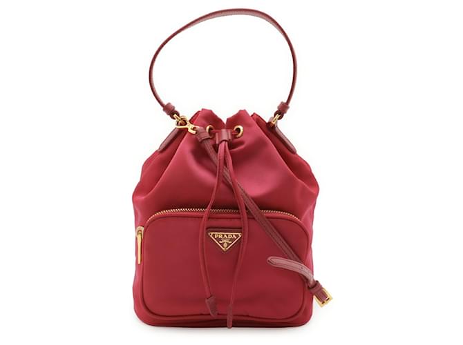 Borsa in nylon rosa Prada - vista 2