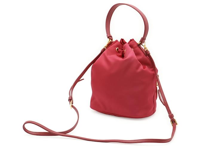 Borsa in nylon rosa Prada - vista 3