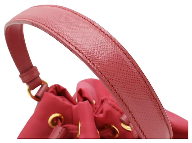 Borsa in nylon rosa Prada - vista 6