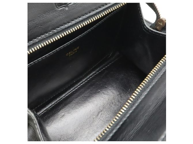 Céline Borsa a spalla in pelle nera Celine Nero - vista 8