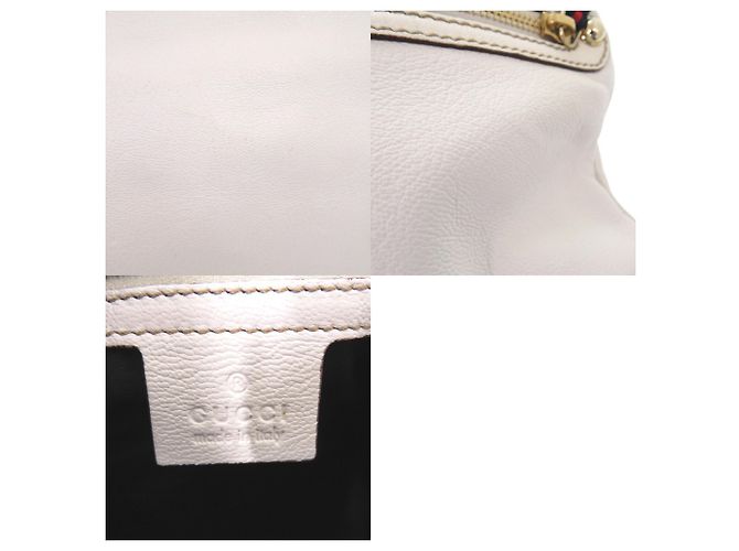 Borsa a Spalla Gucci Sherry Line Chain Bianco - vista 10
