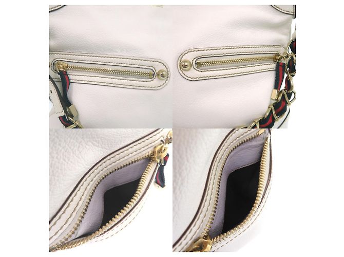 Borsa a Spalla Gucci Sherry Line Chain Bianco - vista 7