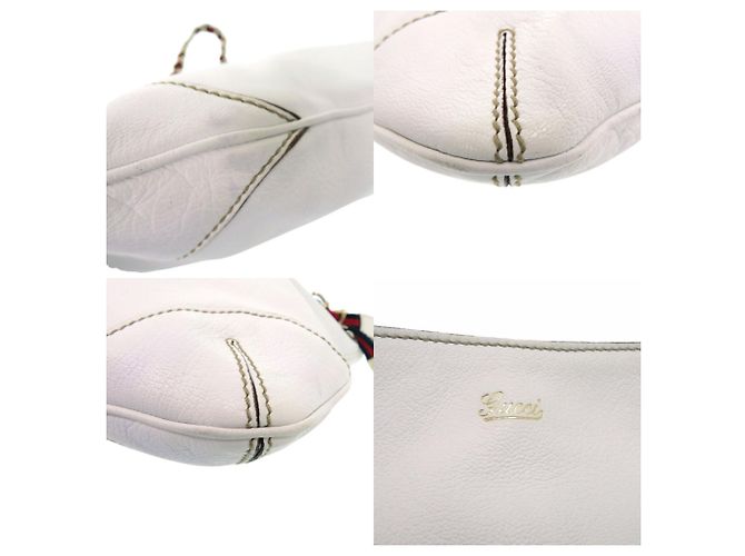 Borsa a Spalla Gucci Sherry Line Chain Bianco - vista 9