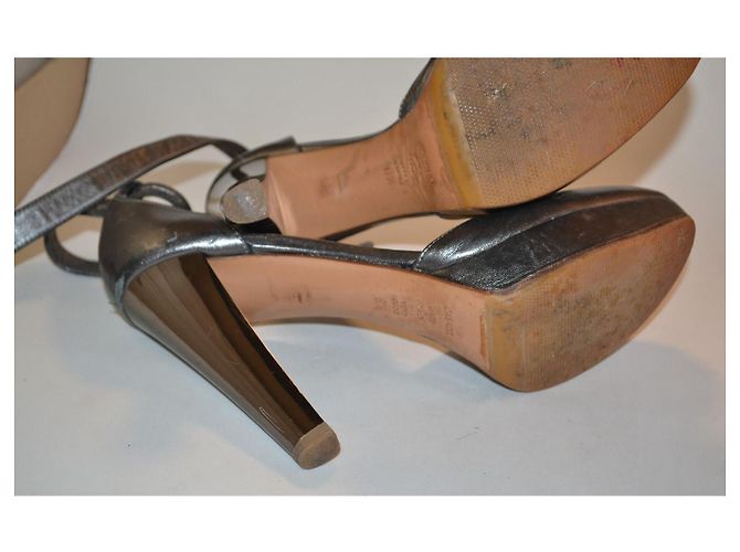 Décolleté Casadei in pelle argento - vista 5