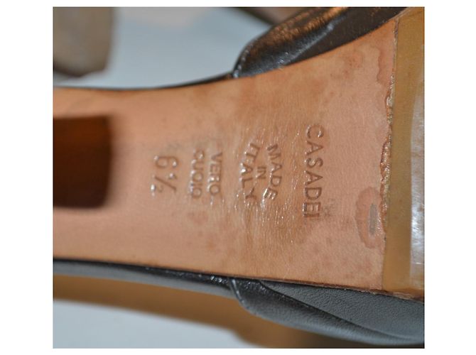 Décolleté Casadei in pelle argento - vista 6