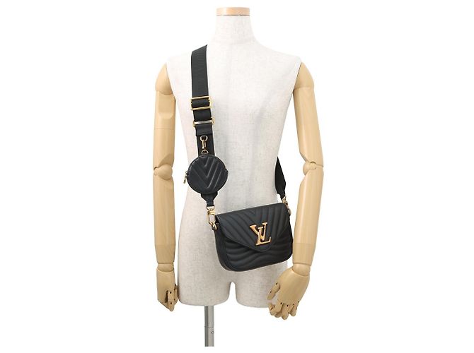 Borsa a Spalla Multi Pochette in Pelle di Vitello Louis Vuitton Nero - vista 5