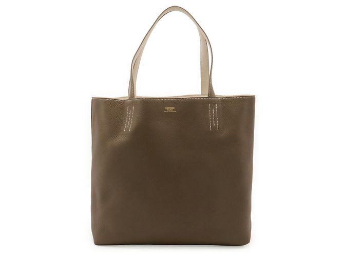 Hermès Double Sens 36 Tote/Schultertasche Taupe - Ansicht 2