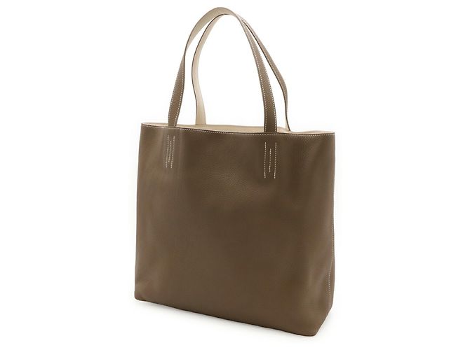 Hermès Double Sens 36 Tote/Schultertasche Taupe - Ansicht 3
