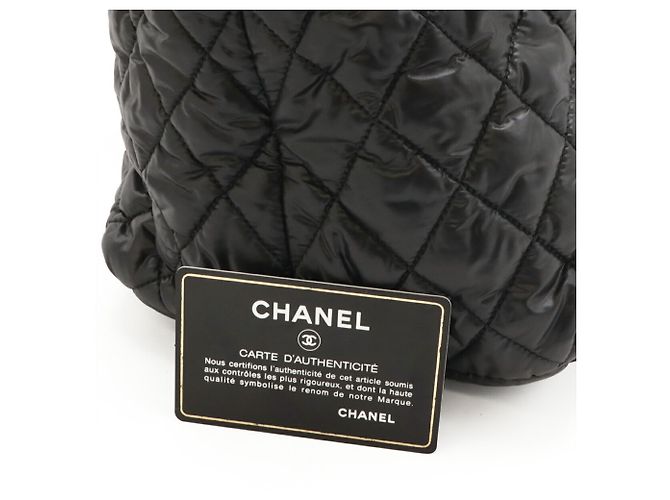 Borsa a Spalla Chanel Coco Cocoon Medium Tote MM Nero Bordò - vista 10