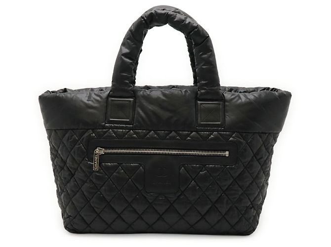 Borsa a Spalla Chanel Coco Cocoon Medium Tote MM Nero Bordò - vista 2