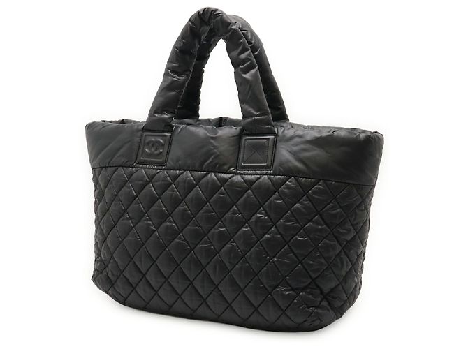 Borsa a Spalla Chanel Coco Cocoon Medium Tote MM Nero Bordò - vista 3