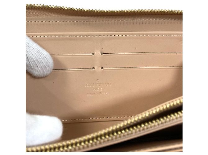 Cartera Zippy Monogram Vernis Louis Vuitton Beige - vista 7