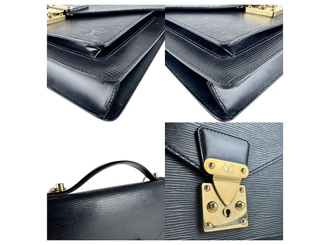 Borsa Monceau Epi Louis Vuitton Nero - vista 4