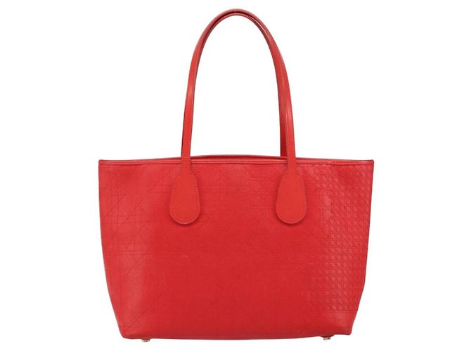 Bolsa Panarea Christian Dior em lona impressa Cannage acolchoada pequena Vermelho - vista 2