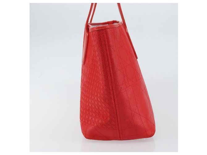 Bolsa Panarea Christian Dior em lona impressa Cannage acolchoada pequena Vermelho - vista 4