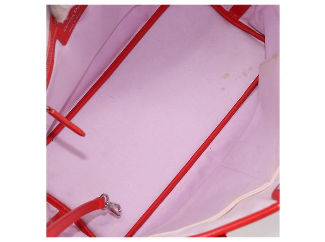 Bolsa Panarea Christian Dior em lona impressa Cannage acolchoada pequena Vermelho - vista 5