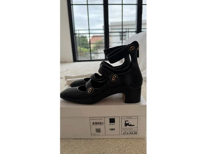 Décolleté Dior D-Doll in pelle di vitello nera Nero - vista 4