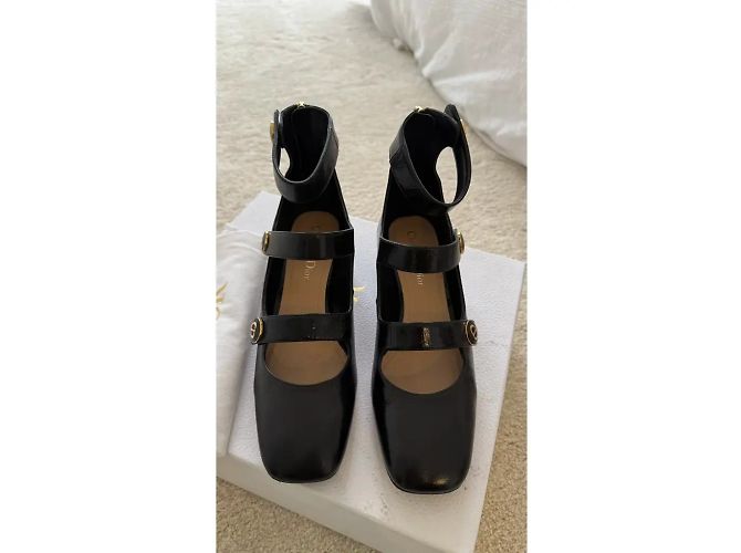 Décolleté Dior D-Doll in pelle di vitello nera Nero - vista 5
