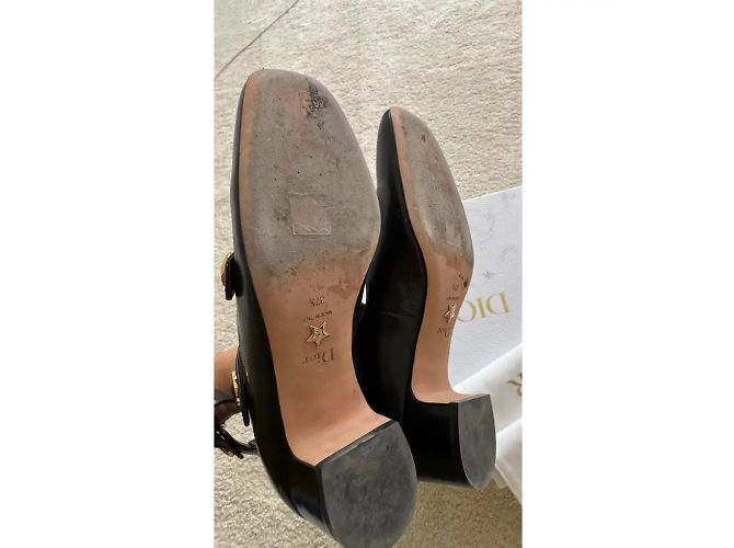 Décolleté Dior D-Doll in pelle di vitello nera Nero - vista 8