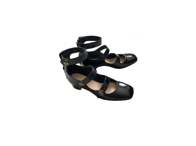 Décolleté Dior D-Doll in pelle di vitello nera Nero - vista 9