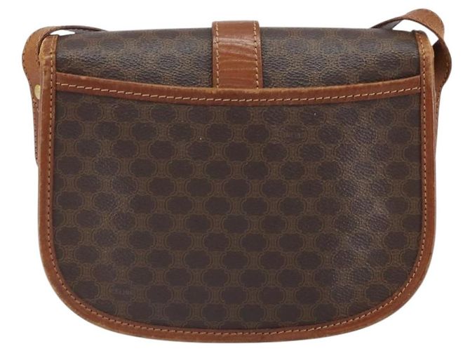 Céline Celine Vintage Macadam Schultertasche aus Canvas und Leder Braun - Ansicht 2