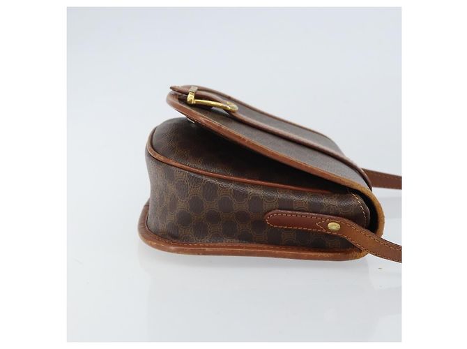 Céline Celine Vintage Macadam Schultertasche aus Canvas und Leder Braun - Ansicht 3