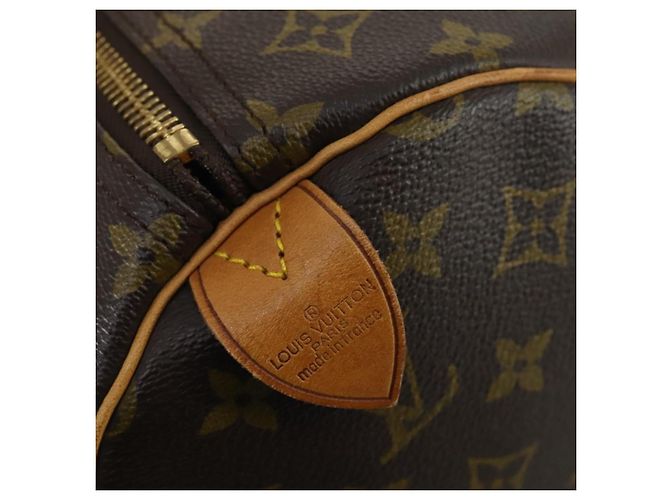 Borsa Keepall Louis Vuitton in tela Monogram 60 Marrone - vista 6