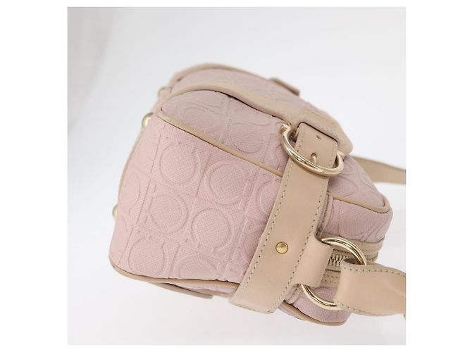 Borsa a Spalla Gancini in Pelle Salvatore Ferragamo Rosa - vista 3