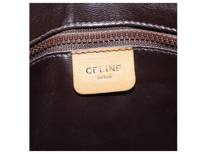 Céline Celine Vintage Macadam Canvas Small Beige - vista 6