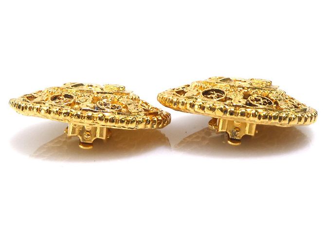 Orecchini a clip in metallo dorato Chanel D'oro - vista 3
